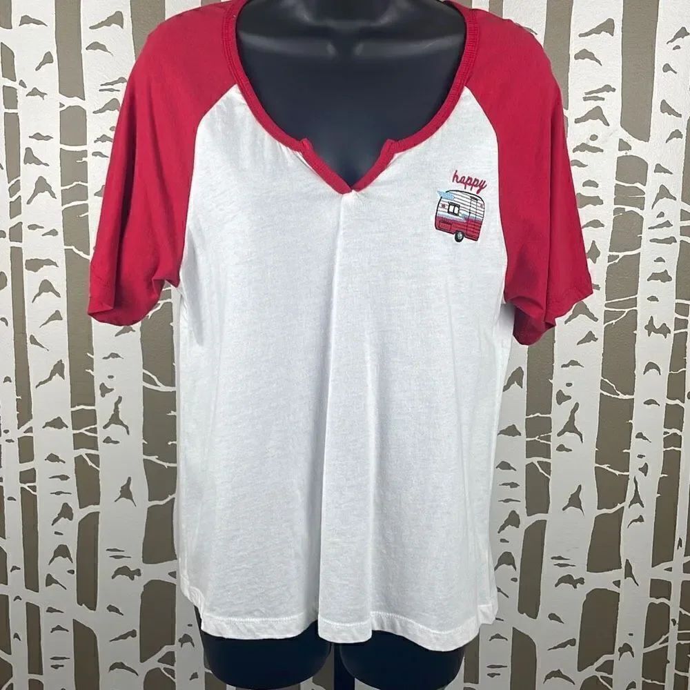 altar’d state NEW $50 Happy Camper Embroidered Accent T-Shirt S